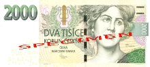 2 000 Kč - Ema Destinnová (1878-1930) Operní pěvkyně, působila mj. v Berlíně nebo v Metropolitní opeře v New Yorku., foto: Česká národní banka