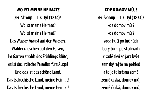 Wo ist meine Heimat? /Fr. kroup – J. K. Tyl (1834)/ Wo ist meine Heimat? Wo ist meine Heimat? Das Wasser braust auf ...
