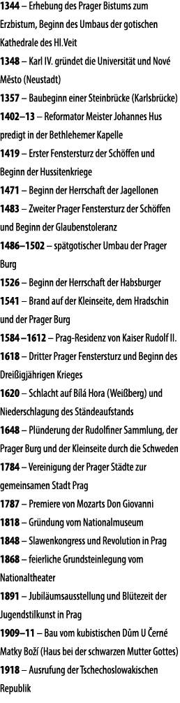 1344 – Erhebung des Prager Bistums zum Erzbistum, Beginn des Umbaus der gotischen Kathedrale des Hl.Veit 1348 – Karl ...