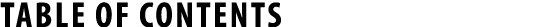 Table of Contents