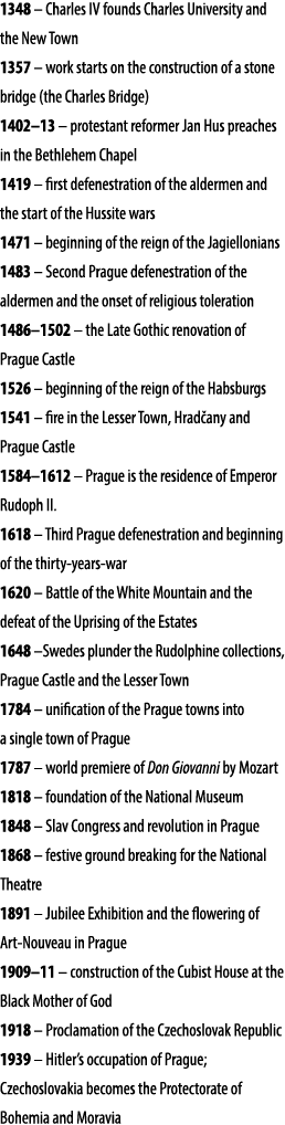 1348 – Charles IV founds Charles University and the New Town 1357 – work starts on the construction of a stone bridge...