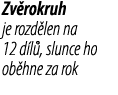 Zv rokruh je rozd len na 12 d l , slunce ho ob hne za rok