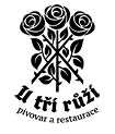 Logo s t emi stylizovan mi r emi a n pisem „U t   r    pivovar a restaurace“ v gotick m p smu.  Popis generovan  AI