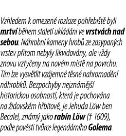 Vzhledem k omezen rozloze poh ebi t  byli mrtv  b hem stalet  ukl d ni ve vrstv ch nad sebou. N hrobn  kameny hrob  ...