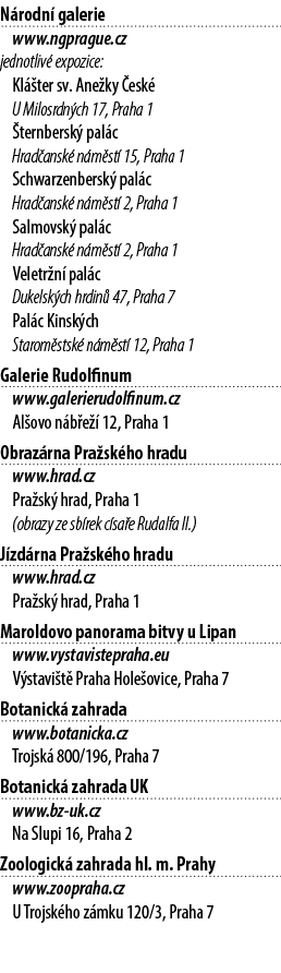 N rodn galerie www.ngprague.cz jednotliv  expozice: Kl  ter sv. Ane ky  esk  U Milosrdn ch 17, Praha 1  ternbersk  p...