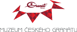 Logo muzea esk ho gran tu Gran t Turnov s  erven m geometrick m motivem.  Popis generovan  AI