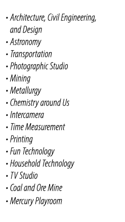 • Architecture, Civil Engineering, and Design • Astronomy • Transportation • Photographic Studio • Mining • Metallurg...