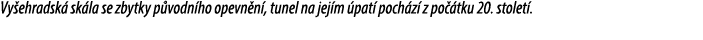 Vy ehradsk sk la se zbytky p vodn ho opevn n , tunel na jej m  pat  poch z  z po  tku 20. stolet .
