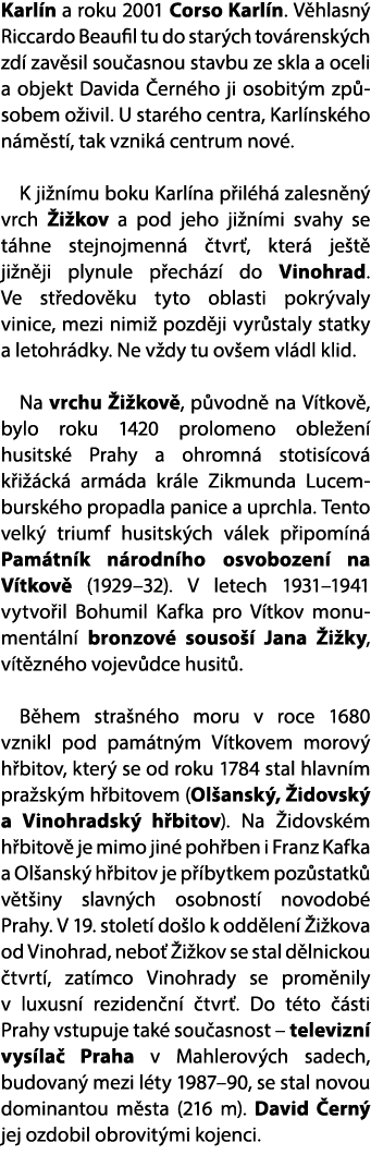 Karl n a roku 2001 Corso Karl n. V hlasn Riccardo Beaufil tu do star ch tov rensk ch zd  zav sil sou asnou stavbu ze...