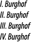 I. Burghof II. Burghof III. Burghof IV. Burghof 