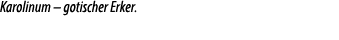 Karolinum – gotischer Erker.
