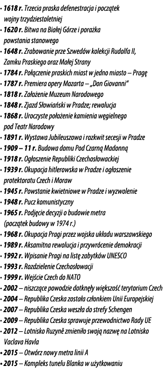 • 1618 r. Trzecia praska defenestracja i pocz tek wojny trzydziestoletniej • 1620 r. Bitwa na Bia ej G rze i pora ka ...