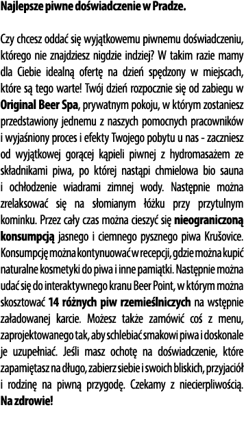 Najlepsze piwne do wiadczenie w Pradze. Czy chcesz odda si  wyj tkowemu piwnemu do wiadczeniu, kt rego nie znajdzies...