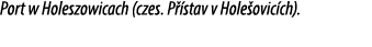 Port w Holeszowicach (czes. P stav v Hole ovic ch).