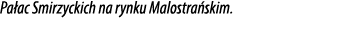 Pa ac Smirzyckich na rynku Malostra skim.