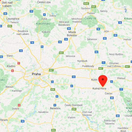 Kutná Hora, zdroj: Mapy Google