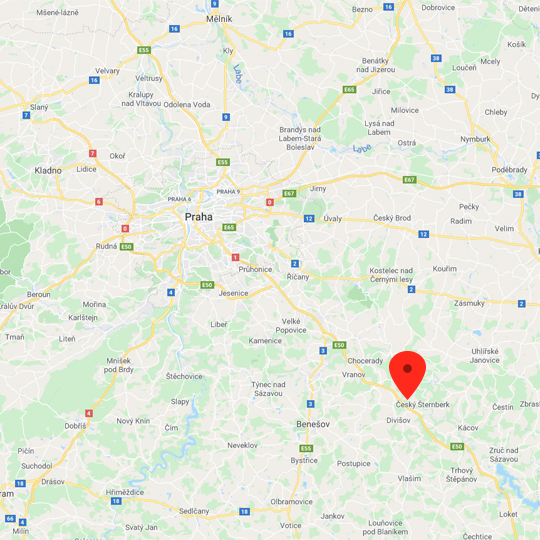 Český Šternberk, zdroj: Mapy Google